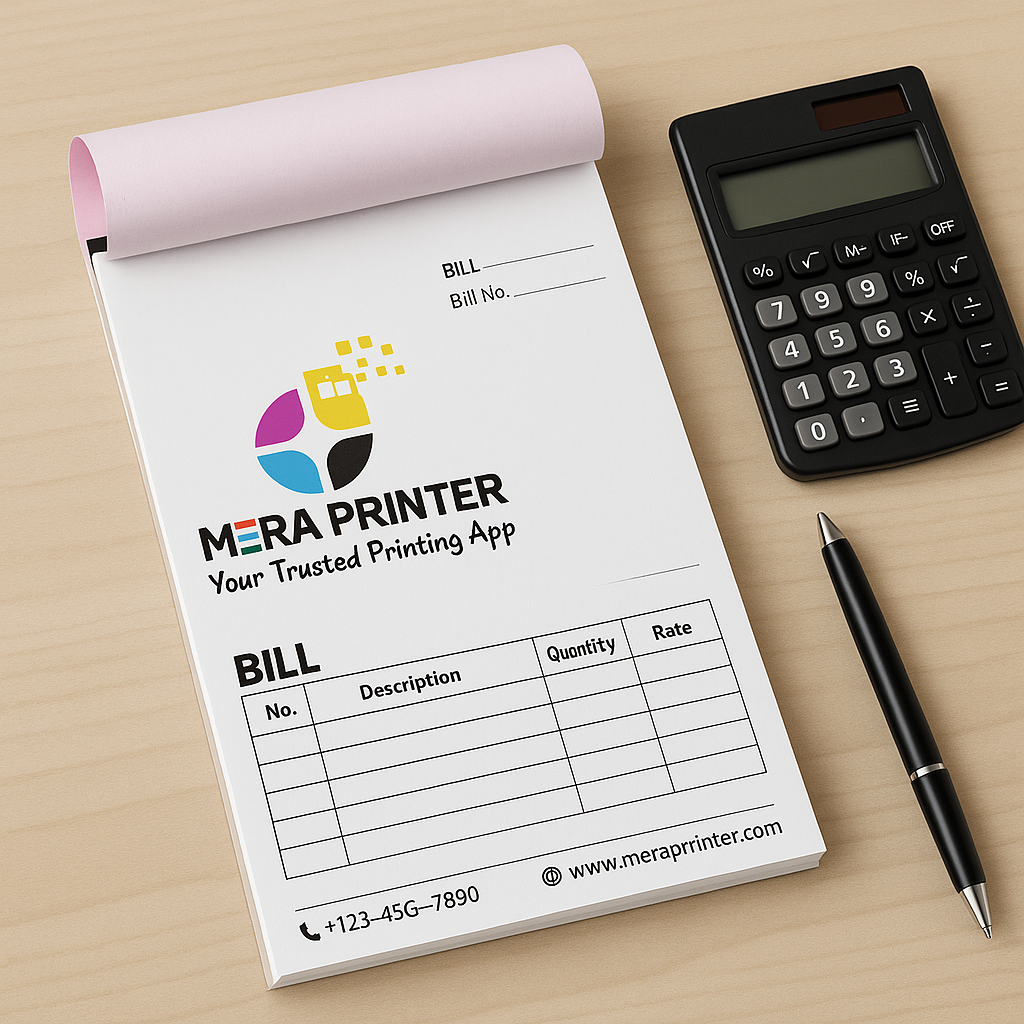 Bill Book  - Single Paper 8.5” × 11”