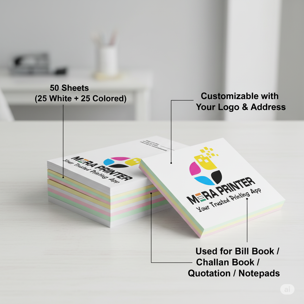 Bill Book-Double Paper 3.8” × 11”