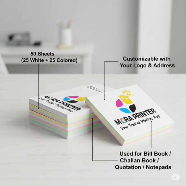 Bill Book-Double Paper 3.8” × 11”